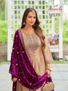 Volvo By Aanchi Vichitra Silk Kurti With Bottom Dupatta Wholesale Price In Surat